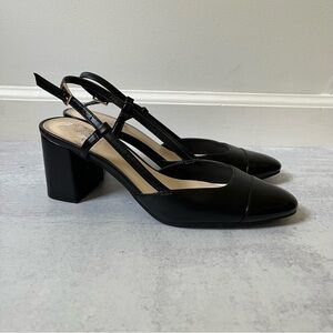 Nine West Black Slingback Heels